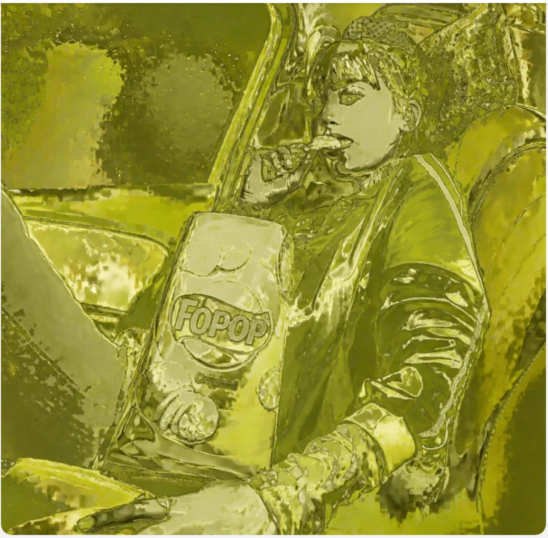 Matcha-filtered example source photo